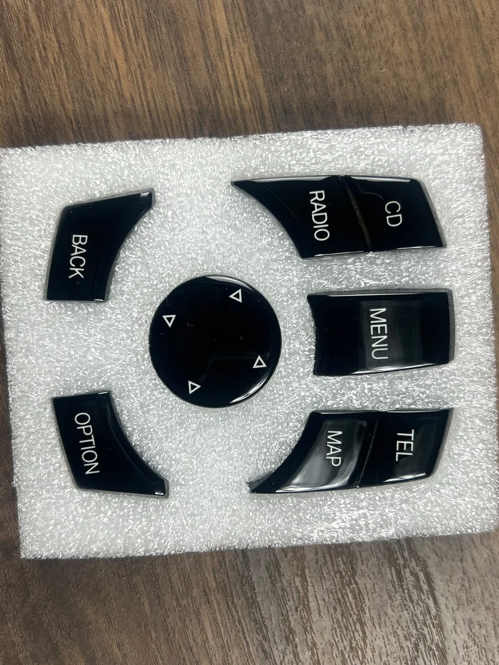 Black Replacement Button Set for Vehicle Infotainment Controller